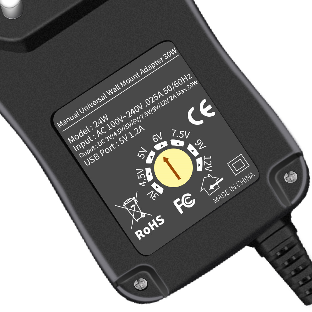 24w manual universal wall mount adapter charger - Image 3