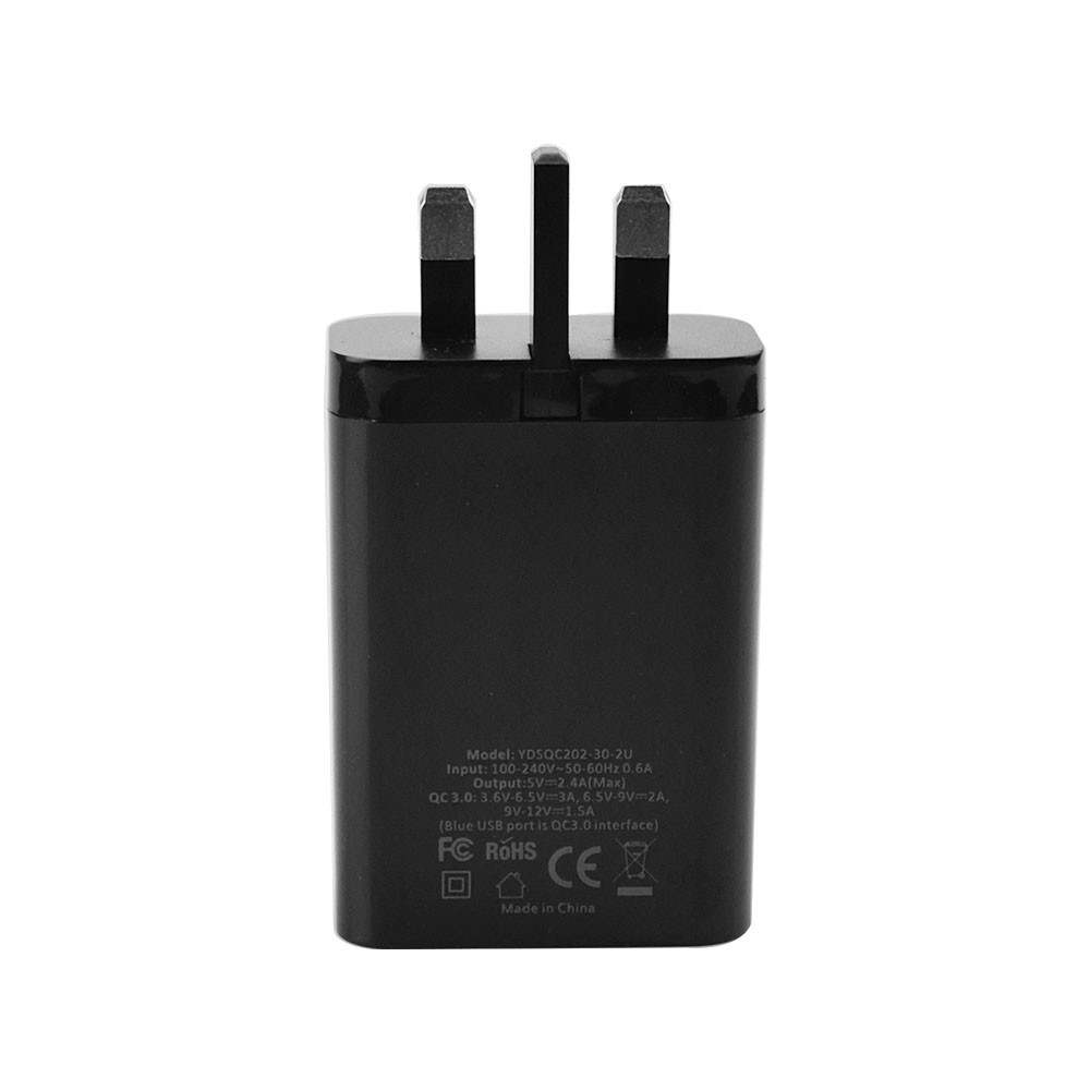 UK QC3.0 Double USB Wall Charger Fast Charger - Image 3