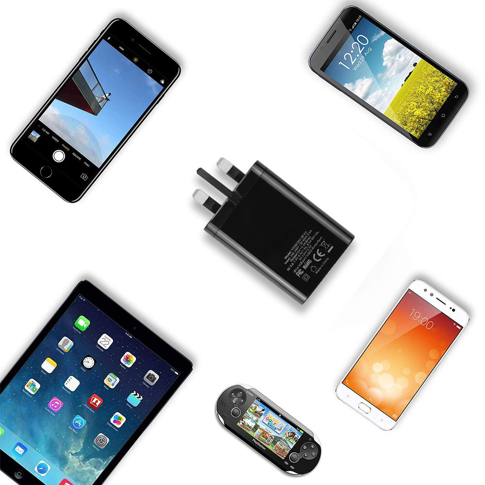 UK QC3.0 Double USB Wall Charger Fast Charger - Image 5