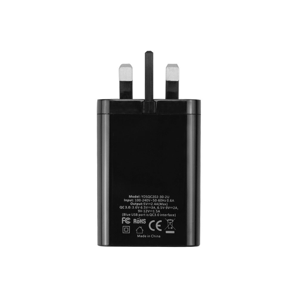 UK QC3.0 Double USB Wall Charger Fast Charger - Image 6